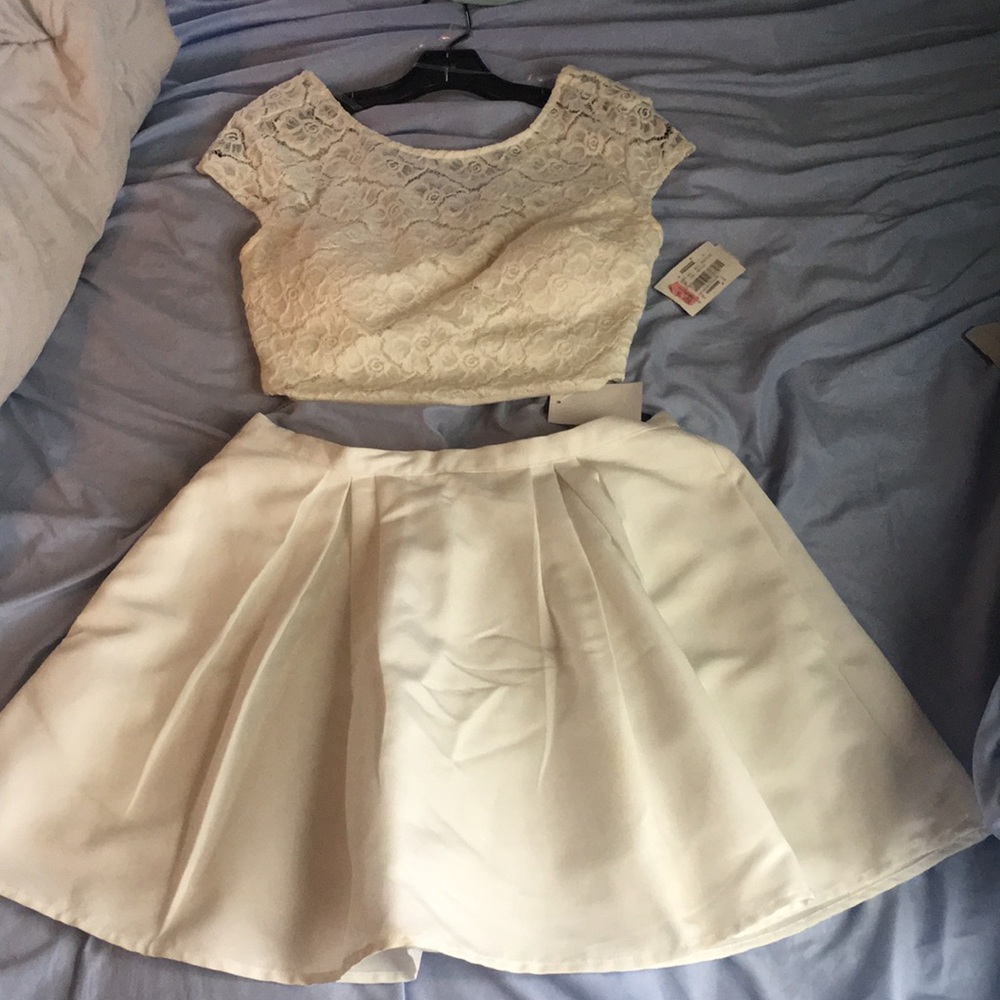 Crop top and skirt